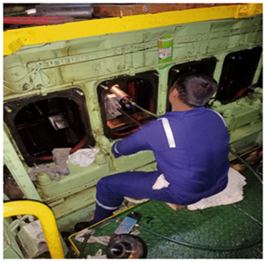 Onsite Crankpin Grinding and Polishing of Daihatsu DC-17 Engine