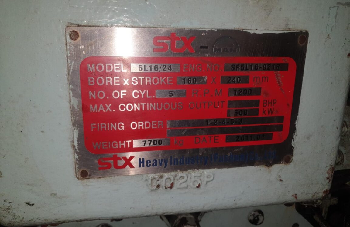 MAN B&W 5L 1624 Crankshaft Repair on Vessel Sri Lanka