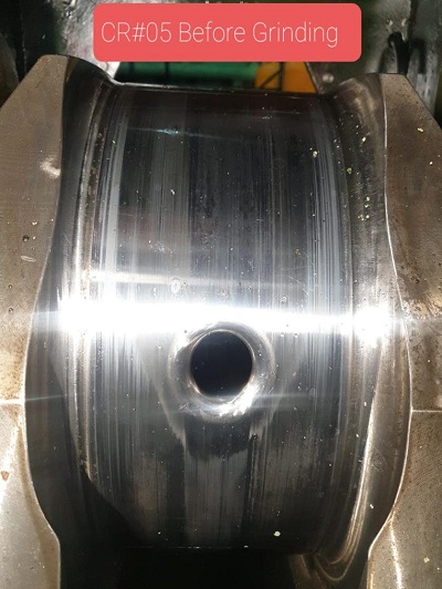 Crankpin no. 05 of Sulzer Z 40 48 before grinding