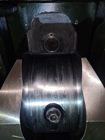 Damaged crankpin of Sulzer Model Z 40 48