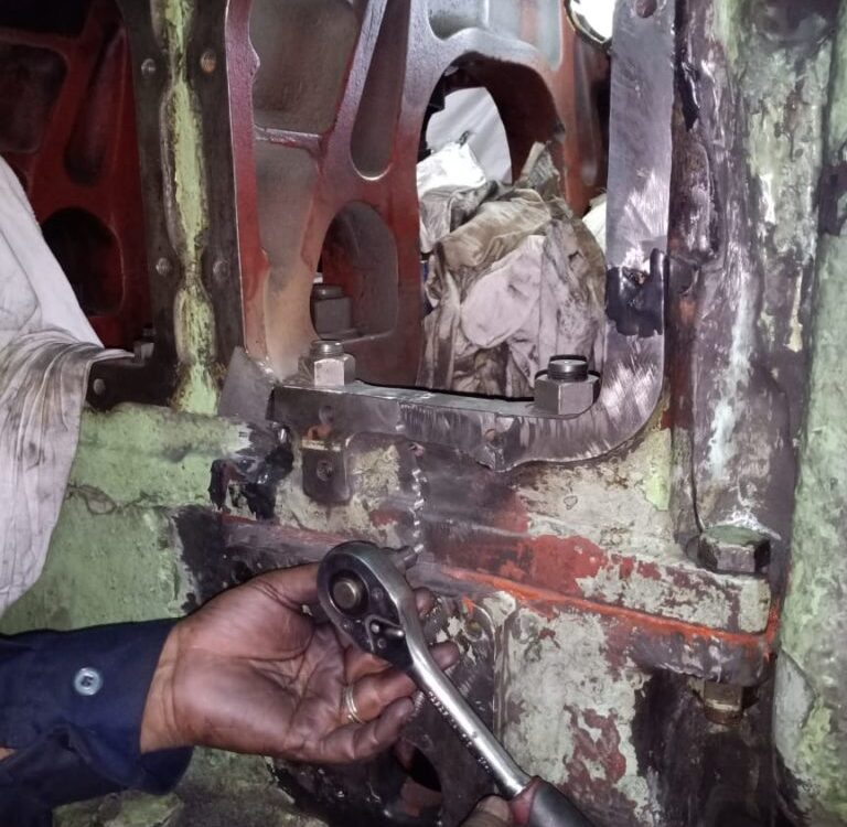Onsite Repair of Engine Block by Metal Stitching & Metal Locking