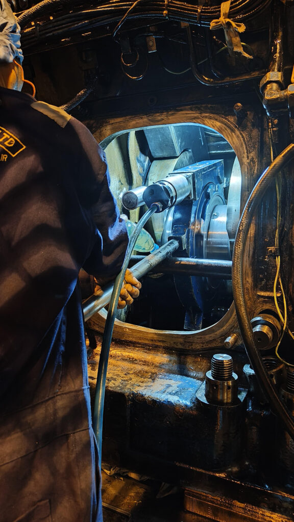 Wartsila VASA Engine Model 12V32LN Grinding Under Process